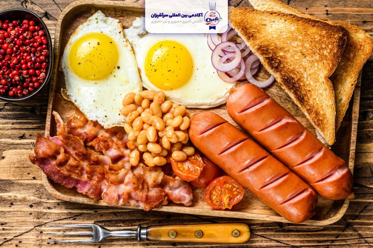 مواد تشکلیل دهنده صبحانه انگلیسی