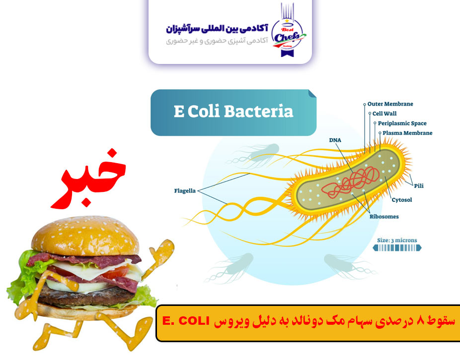 سقوط سهام مک دونالد و بیماری e. coli