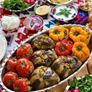 دلمه فلفل و بادمجان